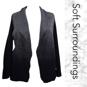 Soft Surroundings wool blend open cardigan